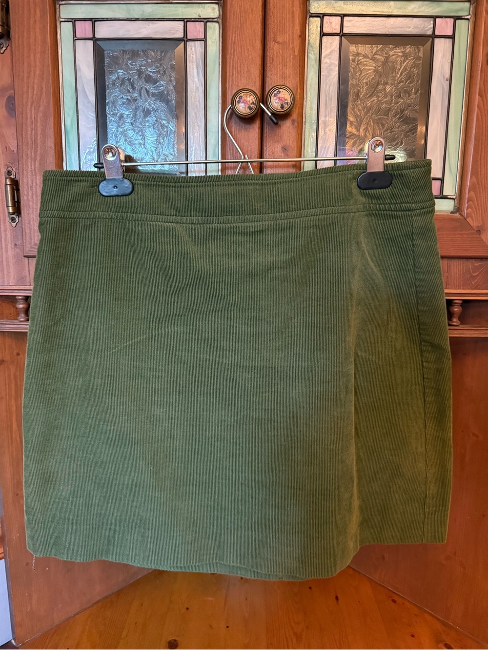 J. Crew factory  Olive Green Corduroy Mini Skirt 10